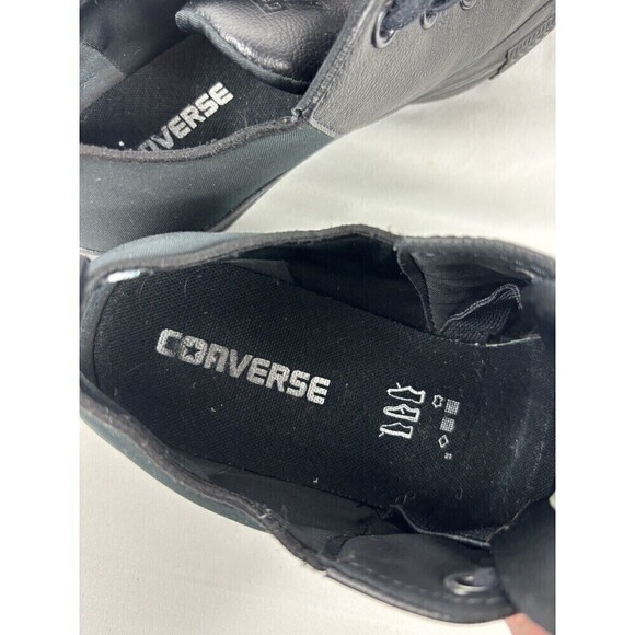 Converse Low Top Sneakers Black 8 Neoprene Gothic Goth Gothcore Black on Black - Picture 4 of 9